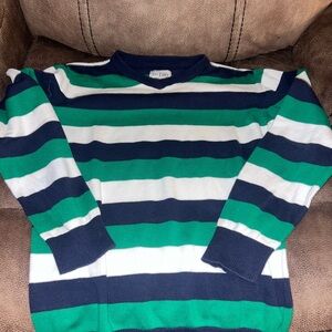 Place Green and Blue Striped Top